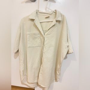 Zulu and Zephyr green striped t shirt in S